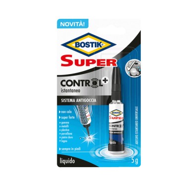 Colla istantanea Super Control - universale - con sistema antigoccia - 5 gr - Bostik