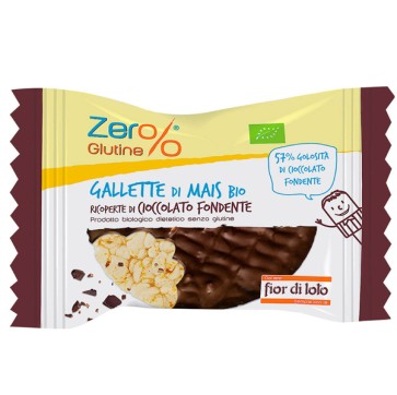 Gallette di mais - ricoperte di cioccolato fondente - 32 gr - Zerglutine