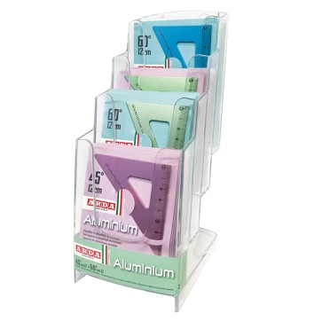 Squadrette Frost - 45  / 60  - alluminio - colori assortiti - Arda - display 40 pezzi
