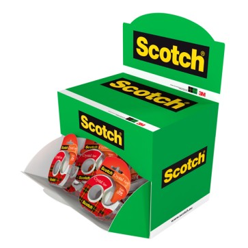 Nastro adesivo Scotch Crystal - 19mmx25mt - trasparente -.Scotch - expo 72 pezzi