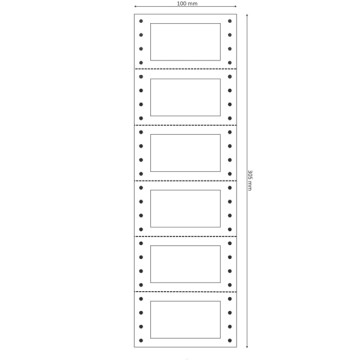 Etichette adesive a modulo continuo TT956 - in carta - corsia singola - permanenti - 64 x 34 mm - 6 et/fg - 200 fogli - bianco - Markin