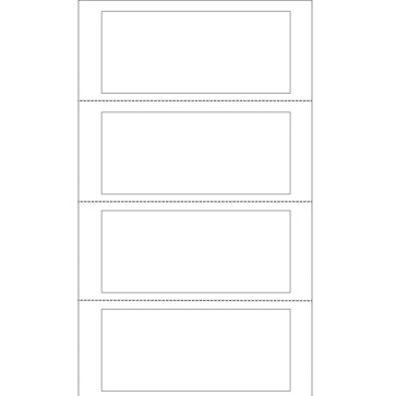 Etichette adesive a modulo continuo TT951-2 - in carta - corsia singola - permanenti - 140 x 60 mm - 4 et/fg - 100 fogli - bianco - Markin