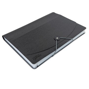 Portadocumenti antibatterico Germ-Savvy - a soffietto - 13 tasche - nero - Rapesco