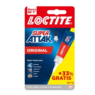 Colla Super Attak Original - 3 gr +1 gr - Loctite