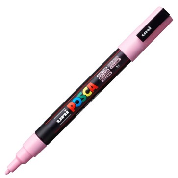Marcatore a base d'acqua Uni Posca PC5M  - punta tonda media da 1,8mm a 2,5mm - rosa chiaro - Uni Mitsubishi