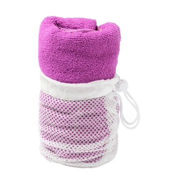 Asciugamano multisport - microfibra - 70 x 120 cm - fuxia
