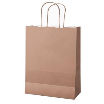 Shopper Twisted - maniglie cordino - 26 x 11 x 34,5 cm - carta kraft - rosa antico - Mainetti Bags - conf. 25 pezzi