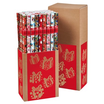 Rotolo carta regalo natale - 2 x 0,70 m - fantasie assortite - Rex Sadoch