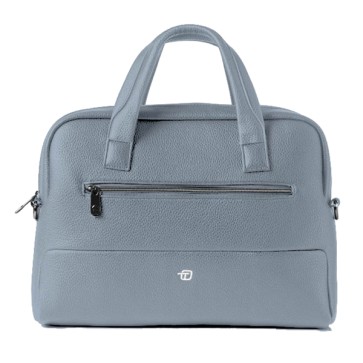 Borsa slim Gate Trended - con manici - 41 x 30 x 7 cm - ecopelle - azzurro - InTempo