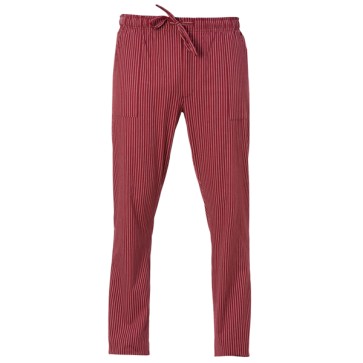 Pantalone da cuoco Enrico - taglia L - gessato bordeaux - Giblor's