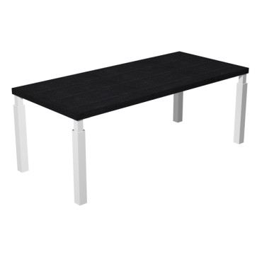 Scrivania direzionale Prestige Quadro - 180 x 90 cm - nero venato/bianco
