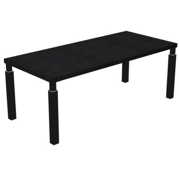 Scrivania direzionale Prestige Quadro - 180 x 90 cm - nero venato/nero