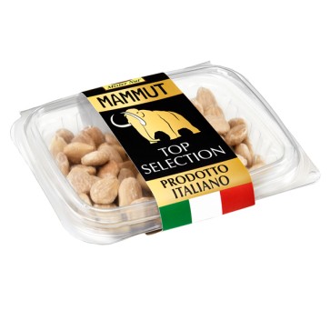 Mandorle pelate tostate e salate - in vaschetta - 120 gr - Mister Nut