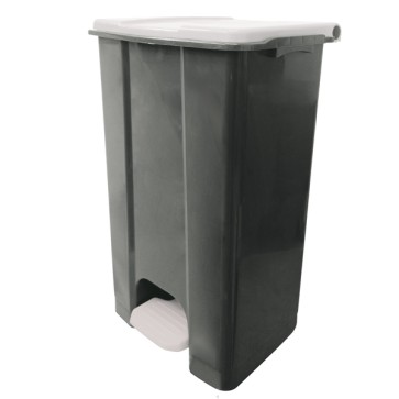Contenitore mobile Ecoconti - a pedale - 80 L - plastica riciclata - grigio/bianco - Medial