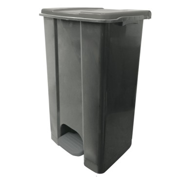 Contenitore mobile Ecoconti - a pedale - 80 L - plastica riciclata - grigio - Medial