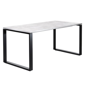 Scrivania direzionale Swing 7020 - 160 x 80 cm - nero/cemento - LineKit