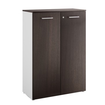 Armadio modulare Filing - con ante - 90 x 41,6 x 128 cm - wengE' - LineKit