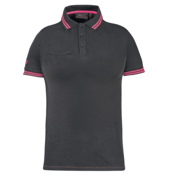 Polo donna WayLady - taglia S - grigio/fucsia - U-Power