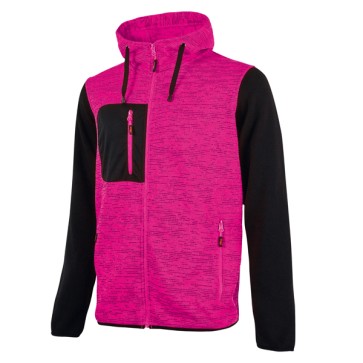 Felpa donna Rainbow Lady - taglia XL - grigio/fucsia - U-Power
