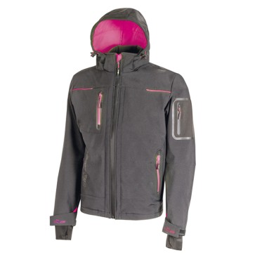 Giacca Softshell donna Space Lady - taglia S - grigio/fucsia - U-Power