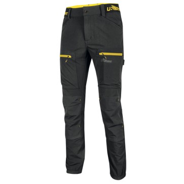 Pantalone Horizon - taglia M - nero/giallo - U-Power