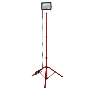 Proiettore da cantiere Waingro - con treppiede, cavo 3 m e griglia - 50 W - rosso - Velamp