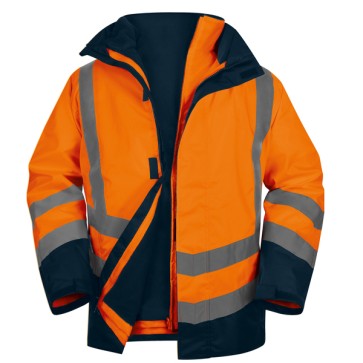 Parka 5 in 1 Optimum 3 alta visibilitA' - taglia XL - arancio fluo - Deltaplus