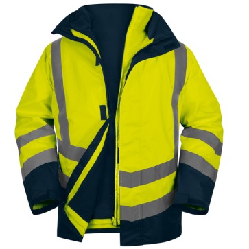 Parka 5 in 1 Optimum 3 alta visibilitA' - taglia L - giallo fluo - Deltaplus