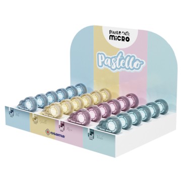 Correttore Tape Micro - 5 mm x 6 m - colori pastello assortiti - Osama - conf. 24 pezzi