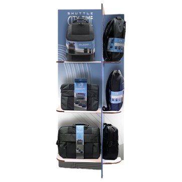 Espositore da terra - borse/zaini porta notebook Shuttle - assortiti - Lebez - conf. 12 pezzi