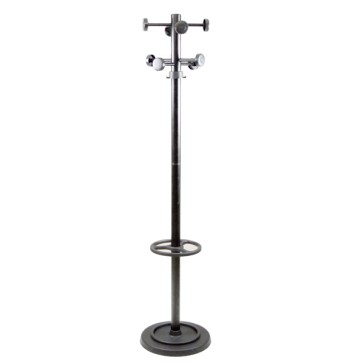 Appendiabiti Totem -  a 8 posti c/portaombrelli - 175 cm - nero/nero - Unisit