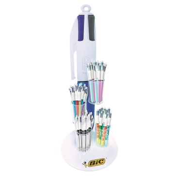 Penna 4 Colours Small - 4 versioni assortiti - Bic - expo 72 pezzi