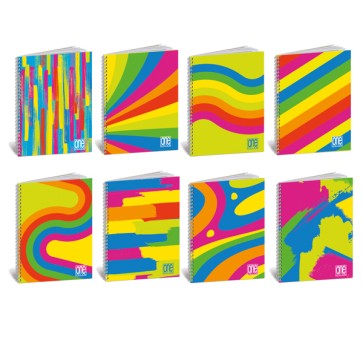 Maxiquaderno One Color Fantafluo - spiralato - A4 - 5 mm - 60 fogli - 80 gr - Blasetti