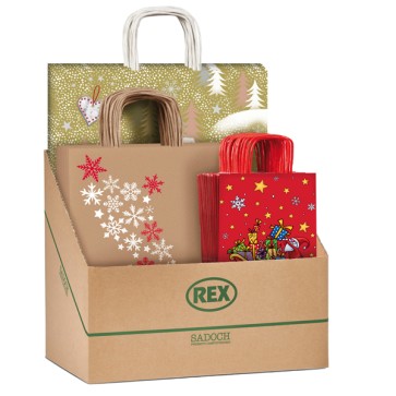 Shopper natale - fantasie assortite - Rex Sadoch - expo 100 pezzi