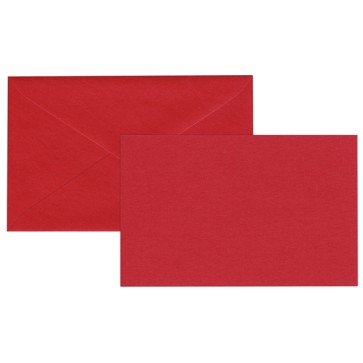 Biglietto natale neutro - con busta - 9 x 14 cm - rosso - Rex Sadoch