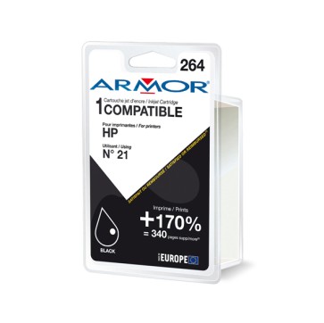 Armor - Cartuccia per Hp - Nero - N 21 - 21ml