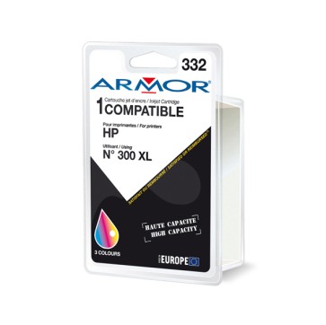 Armor - Cartuccia ink Compatibile  per Hp - C/M/Y - N 300XL 3C  - 18 ml