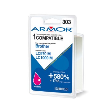 Armor - Cartuccia per Brother - Magenta - LC970/1000M - 10ml