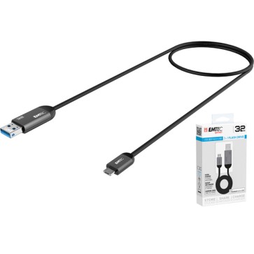 Emtec - Usb 3.1 Duo Micro-Usb Charge - Nero - ECMMD32GT753B - 32GB