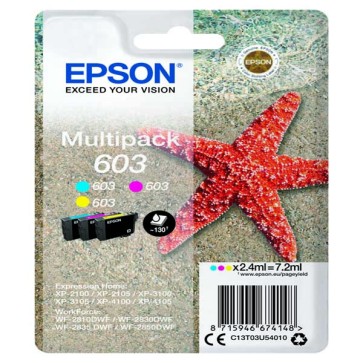 Epson -  Cartuccia ink - 603 - C/M/Y - C13T03U54010 - 130 pag cad.