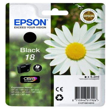 Epson - Cartuccia ink - 18 - Nero - C13T18014012 - 5,2ml