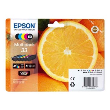 Epson - Confezione Cartuccia ink - 33 - C/M/Y/K/K PH -  C13T33374011 - C/M/Y/K PH 4,5ml cad - K 6,4ml