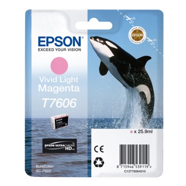 Epson - Cartuccia ink - Magenta chiaro - T7606 - C13T76064010 - 25,9ml