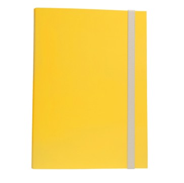 Cartellina con elastico - cartone plastificato - 3 lembi - 25x34 cm - giallo - Queen - Starline