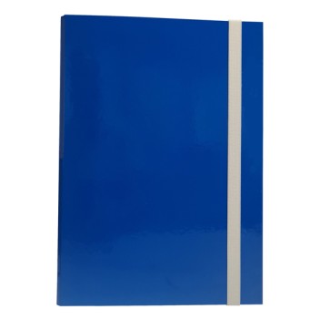 Cartellina con elastico - cartone plastificato - 3 lembi - 25x34 cm - blu - Queen - Starline
