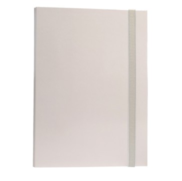 Cartellina con elastico - cartone plastificato - 3 lembi - 25x34 cm - bianco - Queen Starline