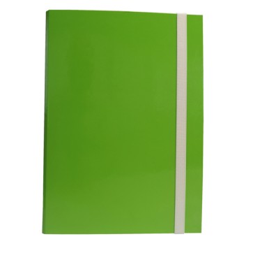 Cartellina con elastico - cartone plastificato - 3 lembi - 25x34 cm - verde prato - Queen - Starline