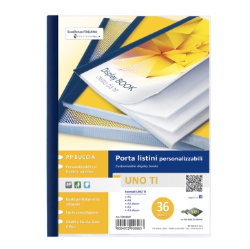 Portalistini personalizzabile Uno TI - 15 x 21 cm - 36 buste - blu - Sei Rota