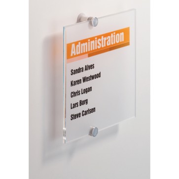 Targa per porte/pareti Crystal Sign - 21 x 21 cm - Durable