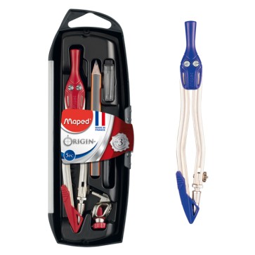 Compasso Origin - in acciaio - diametro max cerchio 420mm - 5 pezzi - Maped